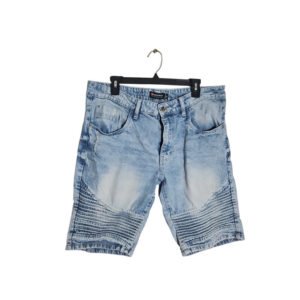 Vintage Southpole Denim Shorts Mens 36 Blue Distressed Y2K 90s Cotton